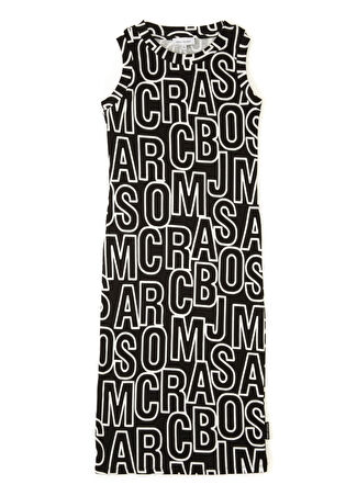 Marc Jacobs Kız Çocuk Siyah Logo Desenli Elbise