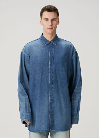 Fear Of God Erkek Indigo Denim Gömlek Mavi S It