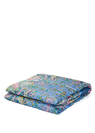 Etro Home Çok Renkli Desenli Kapitoneli Yatak Örtüsü Mavi -1
