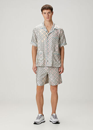 Givenchy Erkek Logo Desenli İpek Bermuda 48 It