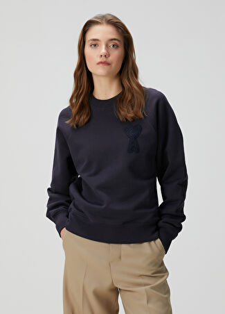 Ami Paris Kadın Lacivert Sweatshirt L - 1