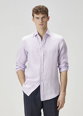 Ralph Lauren Purple Label Erkek Keten Gömlek Mor M It
