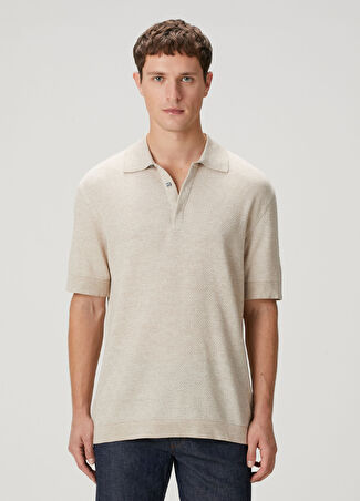Zegna Erkek Bej Polo Yaka T-Shirt 50 It