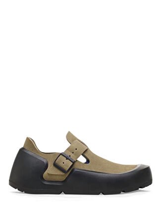 Birkenstock Kadın Reykjavık Bej Siyah Nubuk Loafer 37
