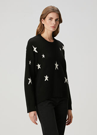Zadig&voltaire Kadın Siyah Jakarlı Kaşmir Kazak Xs - 1