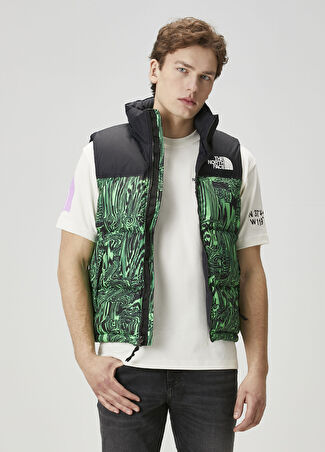 The North Face Erkek 1996 Retro Nuptse Yeşil Desenli Puff Yelek S