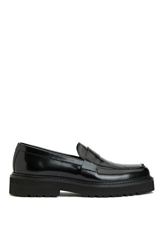 Vinny's Erkek Siyah Deri Loafer 40