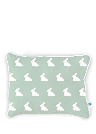 Deux Lapins Mono Lapin Matcha Green Pamuklu Müslin Bebek Yastığı 45 X 35 Cm Yeşil -1