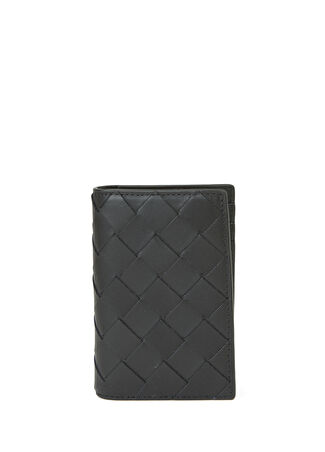 Bottega Veneta Erkek Intrecciato Siyah Deri Kartlık -1