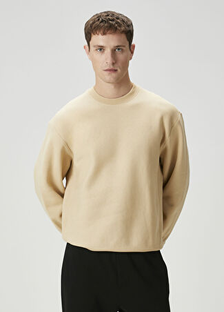 Champion Erkek Bej Sweatshirt Xs