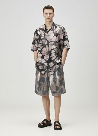 Dries Van Noten Erkek Çok Renli Çiçek Desen Detaylı Bermuda M