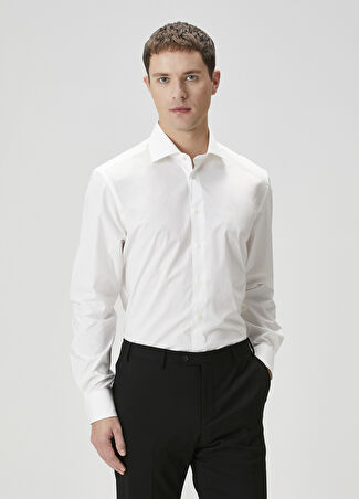 Corneliani Erkek Beyaz Gömlek 42 It -1