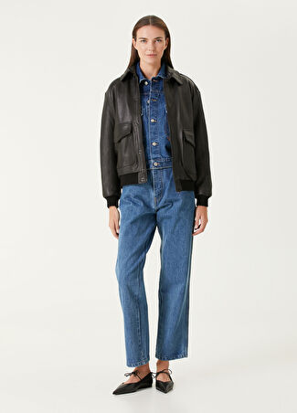 Hommegirls Kadın Mavi Straight Leg Jean Pantolon L
