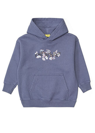 Off-white Kız Çocuk Mavi Siyah Sweatshirt 12 Yaş