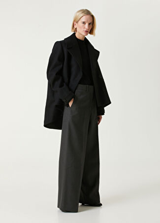 Givenchy Kadın Oversized Gri Yün Pantolon 36 It