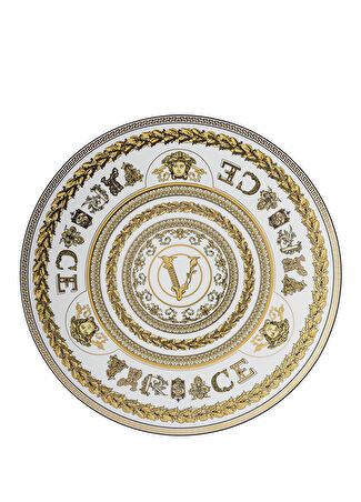 Versace Virtus Gala Beyaz Porselen Servis Tabağı 33 Cm -1