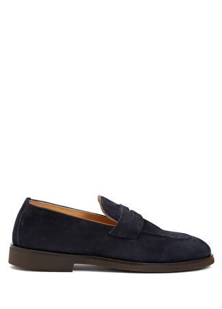 Brunello Cucinelli Erkek Lacivert Deri Loafer 40 -1
