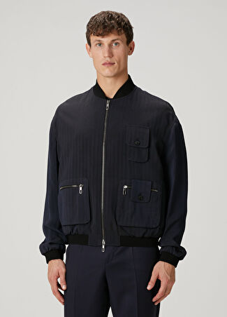 Giorgio Armani Erkek Lacivert Bomber Mont 52 It