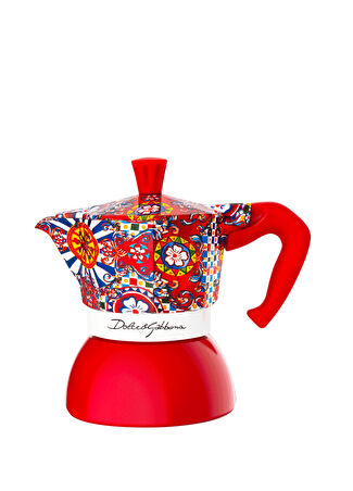 Bialetti Moka İndüksiyon Dolce Gabbana 4 Cup Pot Kırmızı -1