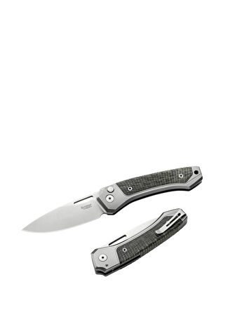 Lionsteel Twain Gray Titanyum Green Kanvas Çakı -1