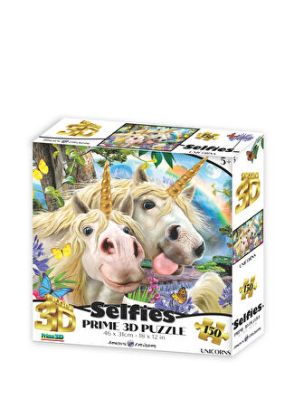 Prime3d Puzzle Çocuk 10957 Unicorn Selfie 150 Parça -1