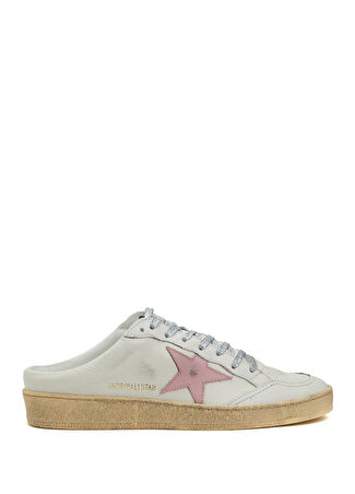 Golden Goose Kadın Ball Star Sabots Pembe Beyaz Deri Sneaker 37