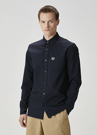 Fred Perry Erkek Koyu Mavi Oxford Gömlek Lacivert M -1