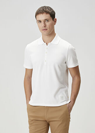 Thom Browne Erkek Beyaz Polo Yaka T-Shirt 2 It