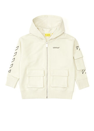 Off-white Erkek Çocuk Siyah Gri Kapüşonlu Sweatshirt 6 Yaş -1