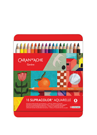 Caran D Ache Supracolor 18 Li Aquarelle Boyama Seti Çok Renkli -1