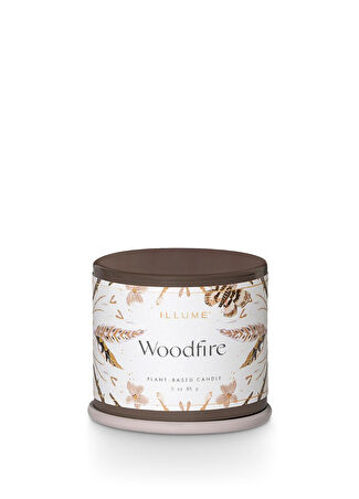 Illume Woodfire Demi Vanity Kahverengi Bitkisel Mum -1