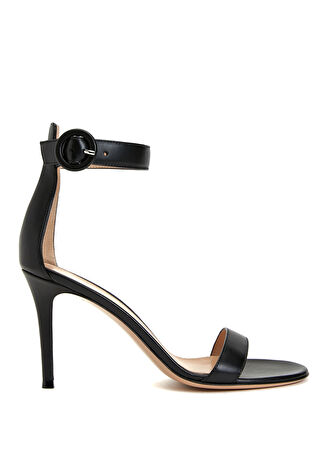 Gianvito Rossi Kadın Siyah Deri Sandalet 39.5 -1