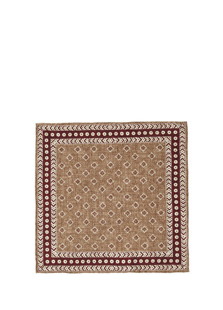 Brunello Cucinelli Erkek Colorblocked Desenli İpek Poşet Mendil