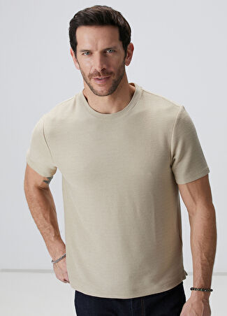 Network Erkek Bej T-Shirt M
