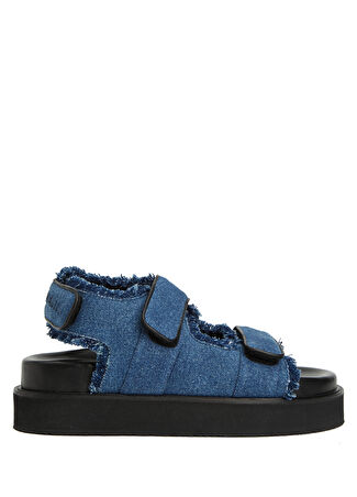 Academia Kadın Mavi Logolu Denim Sandalet 41 -1