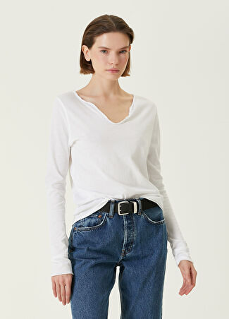 Zadig&voltaire Kadın Beyaz Baskılı Uzun Kol T-Shirt M