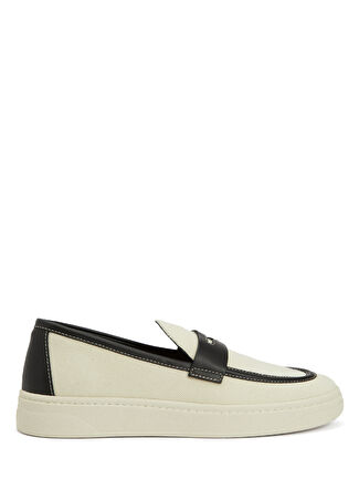 Giuseppe Zanotti Erkek Krem Lacivert Deri Loafer 44 -1