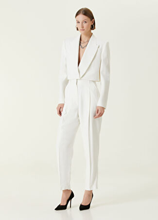 Mcqueen Kadın Beyaz Pileli Pantolon 42 It