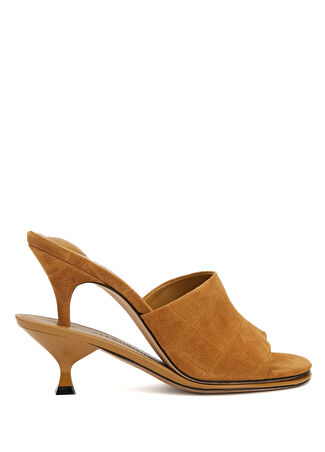 Jacquemus Kadın The Double Camel Süet Terlik Kahverengi 36
