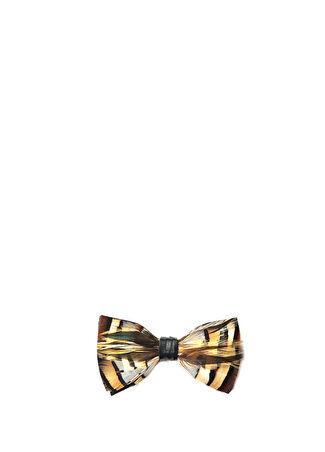 Genius-bowtie Erkek Siyah Kuş Tüyü Detaylı Süet Papyon