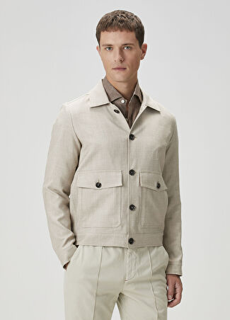 Isaia Erkek Bej Yün Mont 52 It