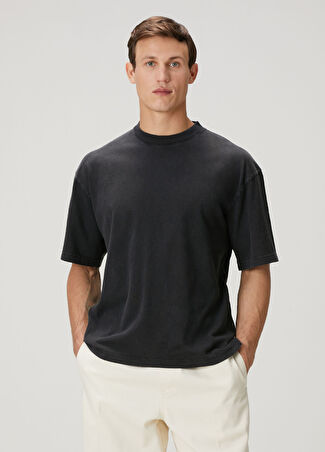 Axel Arigato Erkek Typo Summer Siyah Organik Pamuk T-Shirt S