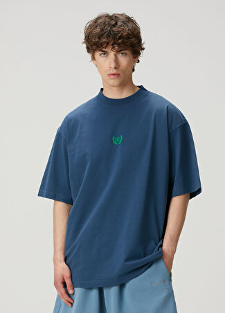 Balenciaga Erkek Medium Fit Lacivert T-Shirt Xxs