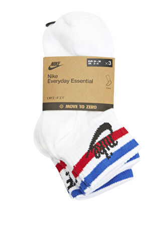Nike Kadın Everyday Essential Beyaz 3lü Çorap Seti S