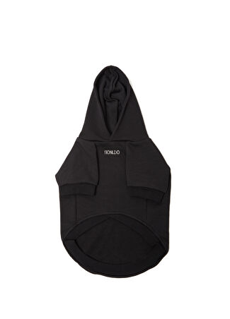 Monido Follow Siyah Baskılı Kapüşonlu Köpek Sweatshirt Xxl -1