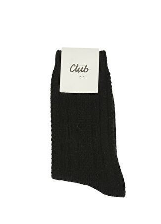 Beymen Club Kadın Siyah Saç Örgülü Çorap -1
