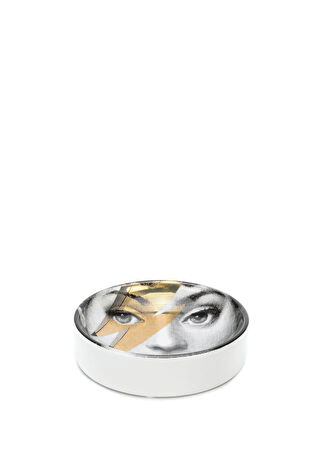Fornasetti No 37 Yüz Baskılı Porselen Kül Tablası Siyah -1