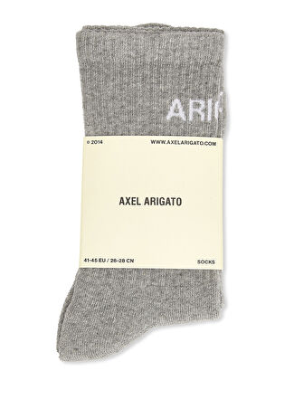 Axel Arigato Erkek Gri Logo Detaylı Çorap 36-40