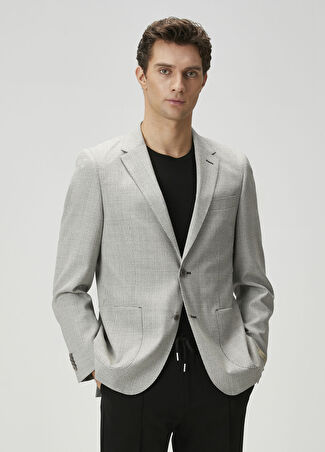 Beymen Collection Collection Erkek Drop 7 Gri Yün Ceket 46