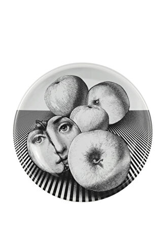 Fornasetti Tema E Variazioni No 390 Porselen Kül Tablası Siyah -1